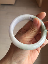 Load image into Gallery viewer, 55mm certified 100% natural Type A sunny green light purple jadeite bangle PA186-4759
