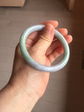 Load image into Gallery viewer, 58.8mm Certified Type A 100% Natural light green purple gray round cut Jadeite Jade bangle BH96-(1940)
