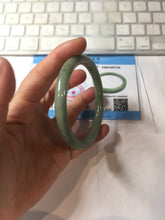 Load image into Gallery viewer, 58.8mm Certified Type A 100% Natural Oily Dark Green Gray Black(油青) round cut Jadeite Jade Bangle PE108-7124

