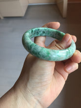 Load image into Gallery viewer, 56.7mm certified 100% natural Type A sunny green white jadeite bangle PD151-6268
