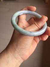 Load image into Gallery viewer, 58.8mm Certified Type A 100% Natural light green purple gray round cut Jadeite Jade bangle BH96-(1940)
