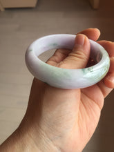 Load image into Gallery viewer, 54.5mm certified 100% natural Type A green light purple Distant Hills in Mist jadeite bangle PA185-4757
