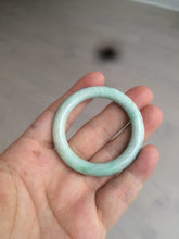 Load image into Gallery viewer, 35-38mm Type A 100% Natural sunny green/white Jadeite Jade kids bangle /scarf button group BF100

