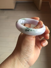 Load image into Gallery viewer, 54.5mm certified 100% natural Type A green light purple Distant Hills in Mist jadeite bangle PA185-4757
