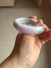 Load image into Gallery viewer, 54.5mm certified 100% natural Type A green light purple Distant Hills in Mist jadeite bangle PA185-4757

