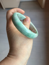 Load image into Gallery viewer, 58mm certified 100% natural Type A sunny green white jadeite bangle PD150-6263
