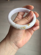 Load image into Gallery viewer, 58mm certified 100% natural Type A light purple yellow white (Whispers of Autumn) jadeite jade bangle PB69-9035
