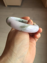 Load image into Gallery viewer, 55.2mm certified 100% natural Type A watermelon-rind green light purple Base jadeite bangle PA184-4754
