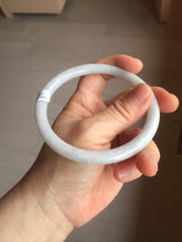 Load image into Gallery viewer, 65.2mm Certified type A 100% Natural light purple white round cut Jadeite bangle J142-(1937)
