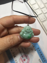 Load image into Gallery viewer, Certified 100% Natural type A sunny green happy Buddha jadeite Jade pendant PB65-5096
