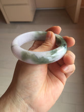 Load image into Gallery viewer, 55.2mm certified 100% natural Type A watermelon-rind green light purple Base jadeite bangle PA184-4754
