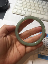 Load image into Gallery viewer, 58.8mm Certified Type A 100% Natural Oily Dark Green Gray Black(油青) round cut Jadeite Jade Bangle PE110-7137
