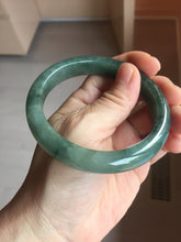 Load image into Gallery viewer, 59.5mm Certified 100% natural Type A oily dark green/ gray (老油青) jadeite jade bangle PB288-3355
