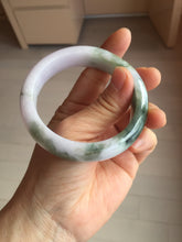 Load image into Gallery viewer, 55.2mm certified 100% natural Type A watermelon-rind green light purple Base jadeite bangle PA184-4754
