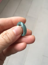 Load image into Gallery viewer, 15.5mm size 4 3/4 100% natural type A icy watery green/blue icy watery Guatemala jadeite jade band ring group PA220
