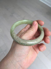 Load image into Gallery viewer, 58.4mm certified Type A 100% Natural yellow/brown flying dandelions nephrite Jade bangle HF80-0469
