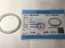 Load image into Gallery viewer, 50mm certified  100% natural Type A icy watery sunny green/purple/gary oval jadeite jade bangle PA158-2886
