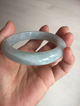 Load image into Gallery viewer, 55.2mm Certified Type A 100% Natural light green Jadeite Jade bangle E91-9415
