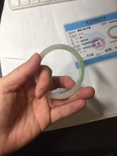 Load image into Gallery viewer, 50mm certified  100% natural Type A icy watery sunny green/purple/gary oval jadeite jade bangle PA158-2886
