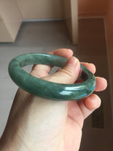 Load image into Gallery viewer, 59.5mm Certified 100% natural Type A oily dark green/ gray (老油青) jadeite jade bangle PB288-3355
