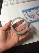 Load image into Gallery viewer, 50mm certified  100% natural Type A icy watery sunny green/purple/gary oval jadeite jade bangle PA158-2886
