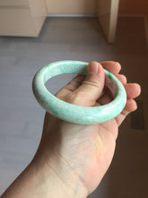 Load image into Gallery viewer, 56mm certified 100% natural Type A sunny green white jadeite bangle PD149-6261
