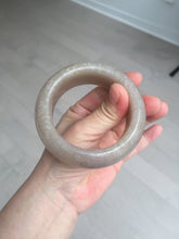 Load image into Gallery viewer, 53mm 100% natural light purple/pale pink/beige with flying snow chubby Quartzite (Shetaicui jade) bangle SY77
