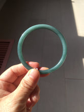 Load image into Gallery viewer, 56.7mm Certified Type A 100% Natura dark blue/green/gray/black Guatemala slim round cut Jadeite bangle AZ170-2448

