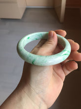 Load image into Gallery viewer, 56mm certified 100% natural Type A sunny green white jadeite bangle PD149-6261
