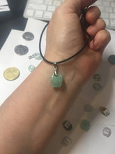 Load image into Gallery viewer, 100% Natural sunny green icy watery apple jadeite Jade beads pendant PC122 (Add on item. No sale individually)
