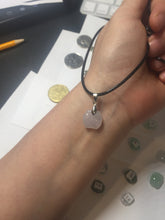Load image into Gallery viewer, 100% Natural sunny green icy watery apple jadeite Jade beads pendant PC122 (Add on item. No sale individually)
