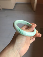 Load image into Gallery viewer, 56mm certified 100% natural Type A sunny green white jadeite bangle PD149-6261
