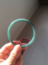 Load image into Gallery viewer, 56.7mm Certified Type A 100% Natura dark blue/green/gray/black Guatemala slim round cut Jadeite bangle AZ170-2448

