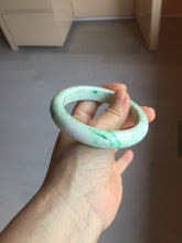 Load image into Gallery viewer, 56mm certified 100% natural Type A sunny green white jadeite bangle PD149-6261

