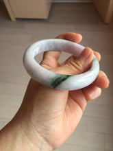 Load image into Gallery viewer, 57.7mm certified 100% natural Type A light green yellow purple(FU LOU SHOU) chubby jadeite jade bangle PA191-4761
