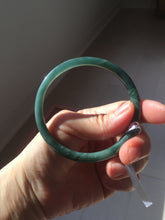Load image into Gallery viewer, 58.4mm Certified Type A 100% Natural dark green/blue/gray/black Guatemala Jadeite bangle AZ169-3456
