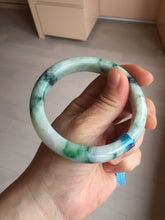 Load image into Gallery viewer, 59mm 100% natural Type A sunny green purple jadeite jade bangle BM74
