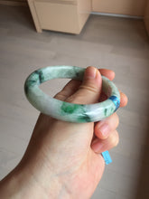 Load image into Gallery viewer, 59mm 100% natural Type A sunny green purple jadeite jade bangle BM74
