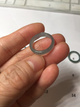 Load image into Gallery viewer, 15.5mm size 4 3/4 100% natural type A icy watery green/blue icy watery Guatemala jadeite jade band ring group PA220
