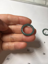 Load image into Gallery viewer, 15.5mm size 4 3/4 100% natural type A icy watery green/blue icy watery Guatemala jadeite jade band ring group PA220
