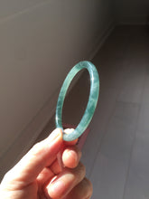 Load image into Gallery viewer, 56.7mm Certified Type A 100% Natura dark blue/green/gray/black Guatemala slim round cut Jadeite bangle PJ101-5614
