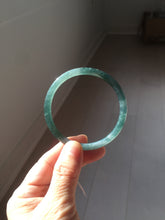 Load image into Gallery viewer, 56.7mm Certified Type A 100% Natura dark blue/green/gray/black Guatemala slim round cut Jadeite bangle PJ101-5614
