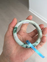 Load image into Gallery viewer, 59mm 100% natural Type A sunny green purple jadeite jade bangle BM74
