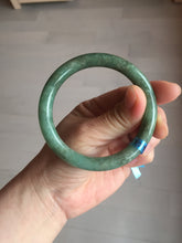Load image into Gallery viewer, 55.5mm Certified 100% natural Type A dark green/brown round cut jadeite jade bangle BM10-5373
