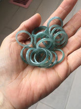 Load image into Gallery viewer, 16.3mm size 5 3/4 100% natural type A icy watery green/blue Guatemala jadeite jade band ring group PA221
