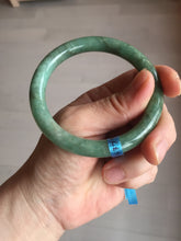 Load image into Gallery viewer, 55.5mm Certified 100% natural Type A dark green/brown round cut jadeite jade bangle BM10-5373
