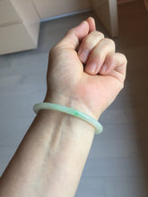 Load image into Gallery viewer, 50mm certified  100% natural Type A icy watery sunny green/purple/gary oval jadeite jade bangle PA158-2886
