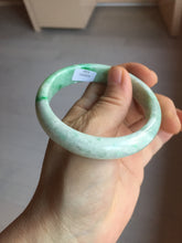 Load image into Gallery viewer, 56mm certified 100% natural Type A sunny green white jadeite bangle PD147-6264
