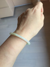 Load image into Gallery viewer, 50mm certified  100% natural Type A icy watery sunny green/purple/gary oval jadeite jade bangle PA158-2886
