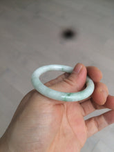 Load image into Gallery viewer, 35-38mm Type A 100% Natural sunny green/white Jadeite Jade kids bangle /scarf button group BF100
